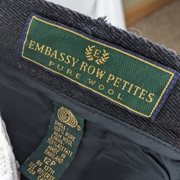 [ Embassy Row Petites ] Pure Wool Pencil Skirt - Picture 10 of 11